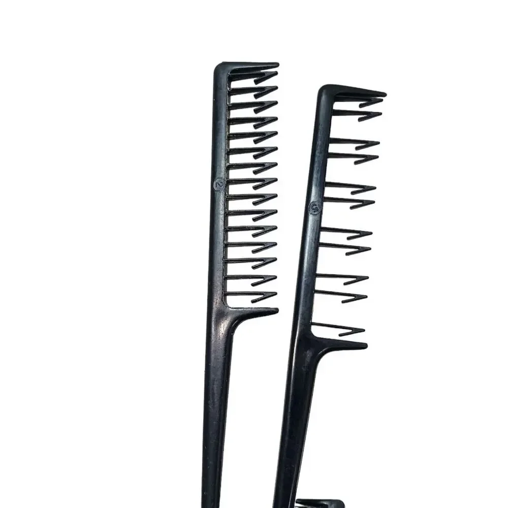Professional Hair Salon 7 Combs Horsehair Barber Hair Dusting Shaving Brush VNT